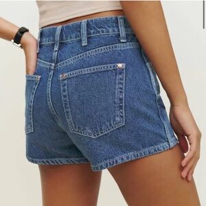 Reformation Cowboy High Rise Denim Shorts